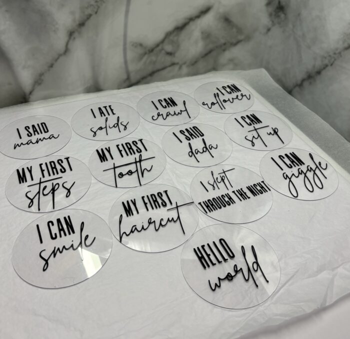 13 piece Baby Milestones acrylic plaques | Cute gift