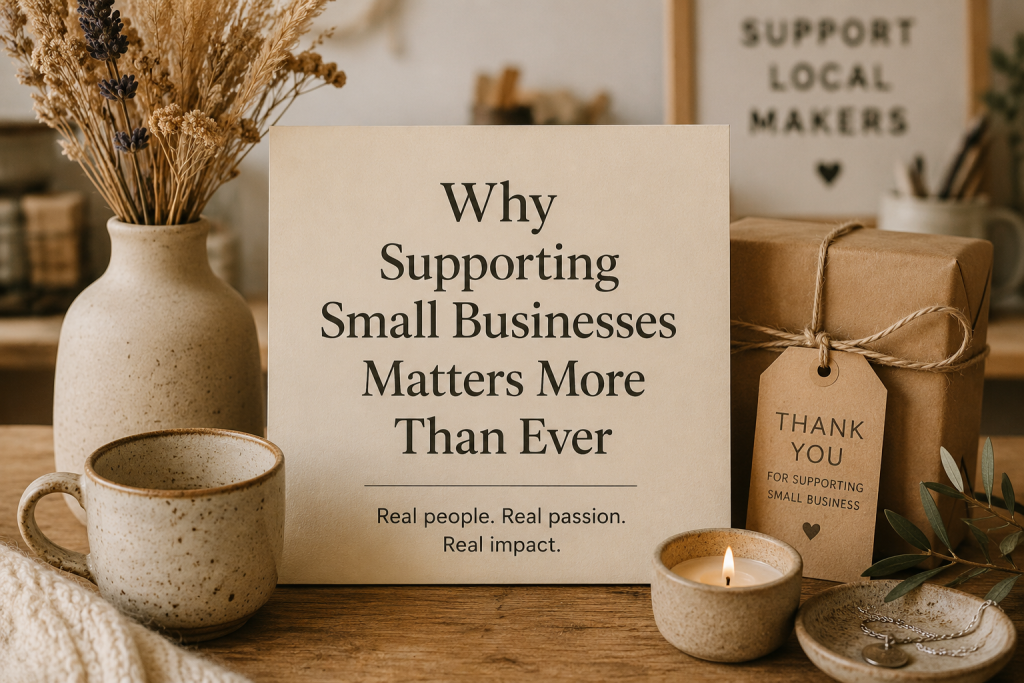 Supporting small businesses and independent artisan makers